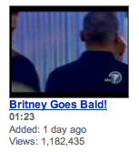 Bald Britney over 1 000 000 hits